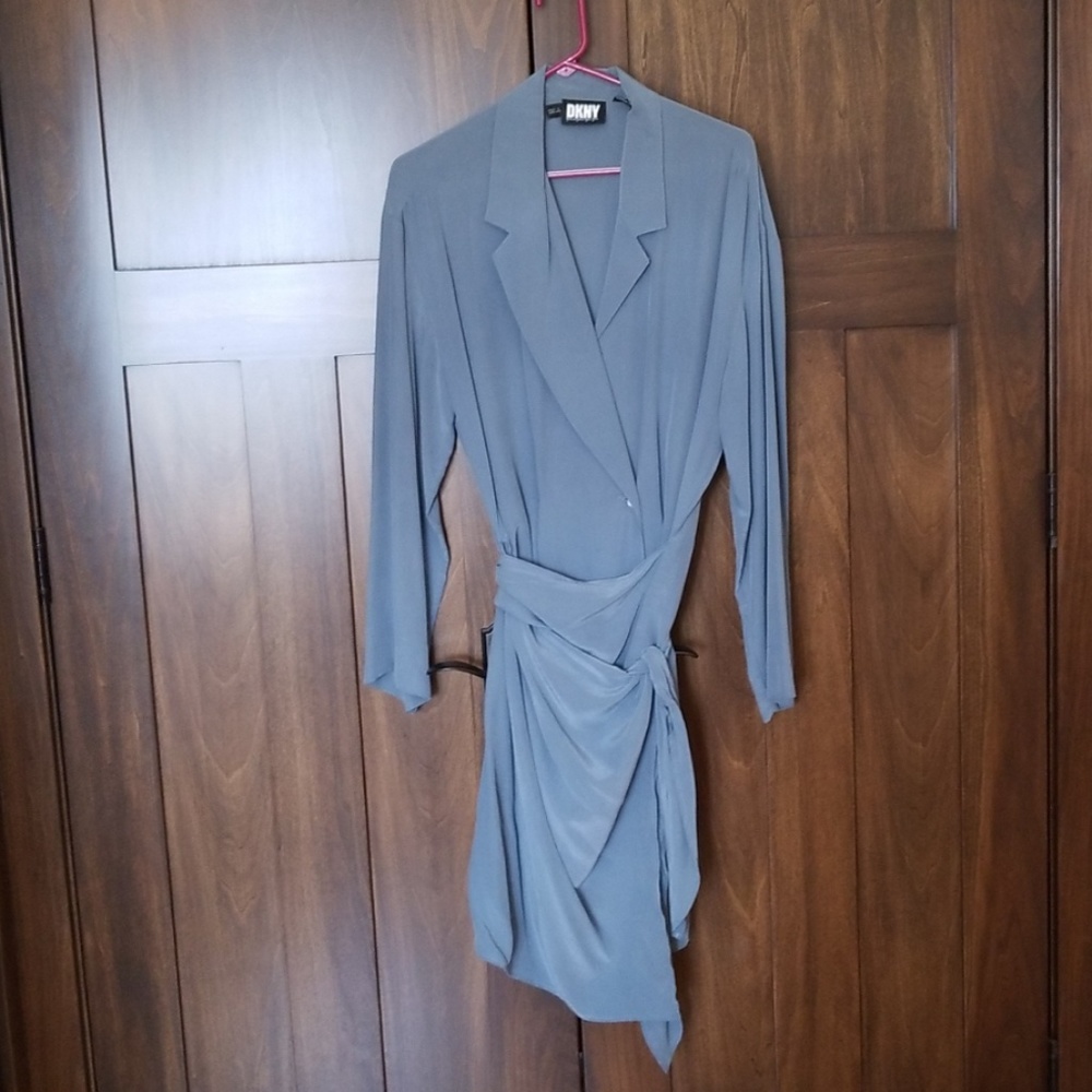 DKNY Vintage 100% Silk Wrap Dress